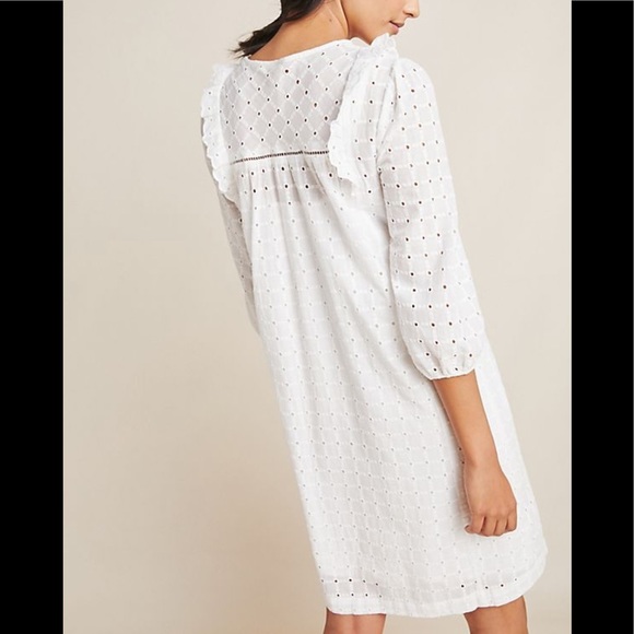 Anthropologie Thames Tunic White Dress Sz 6 - Picture 2 of 7